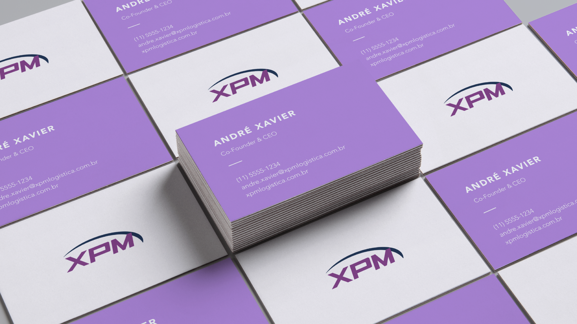 XPM Logística — cartões de visita