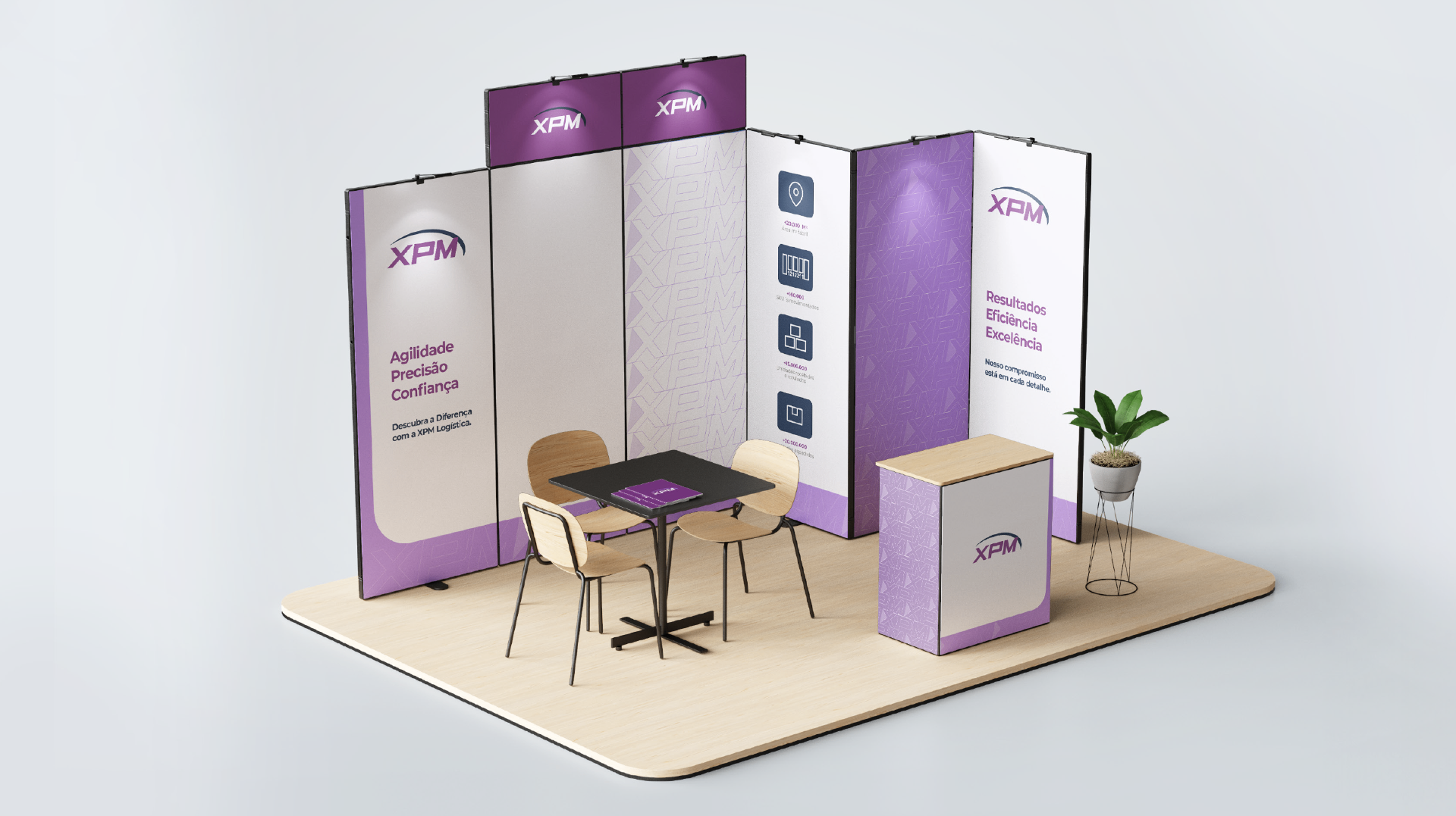 XPM Logística — stand institucional